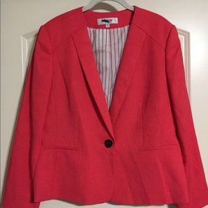 Coral Linen Blazer